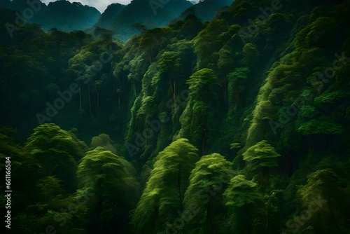 Southeast Asian rainforest with deep jungle - AI Generative © Being Imaginative
