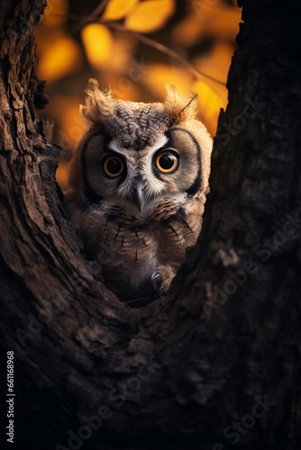 Mesmerizing Owl Portrait - AI Generated © AnimalAI