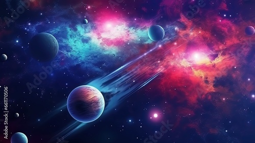 planet and galaxy