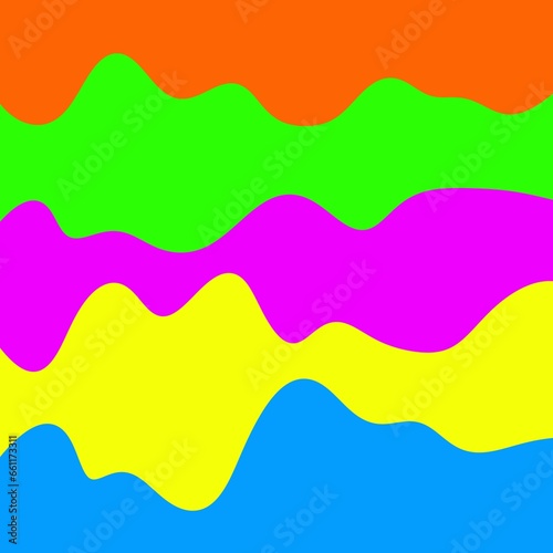 Wavy lines background with bright color palette