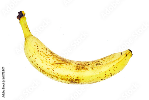 Slika na platnu Overripe banana isolated on white background