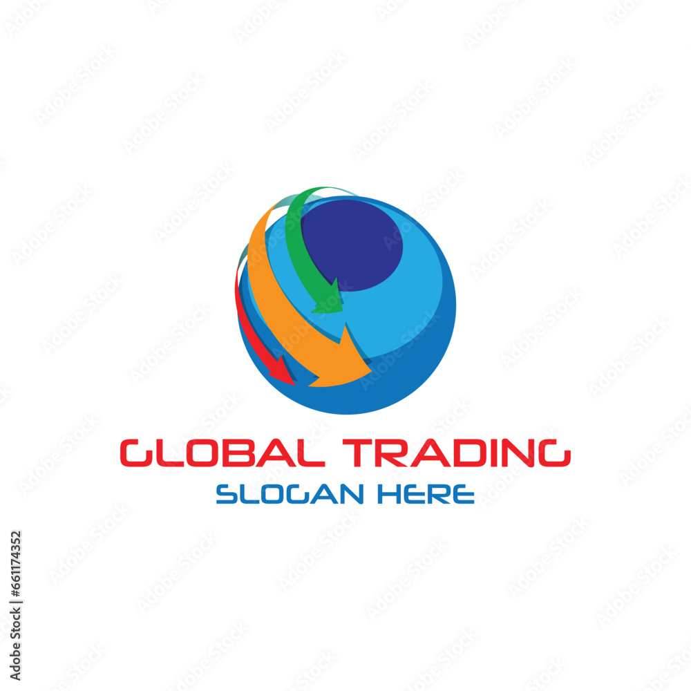 global business trading logo design vector global business trading logo design vector