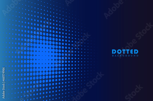 Modern dotted background. Blue circles composition for business and technology.