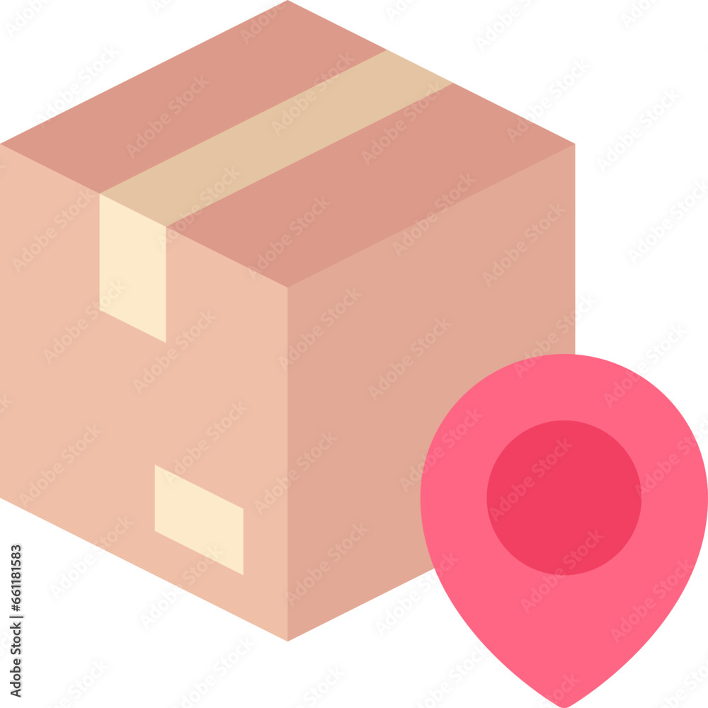 Obraz premium Logistics pin icon