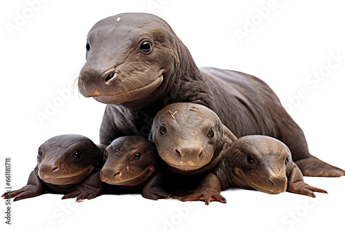 Platypus Family Portrait on isolated background © Artimas 