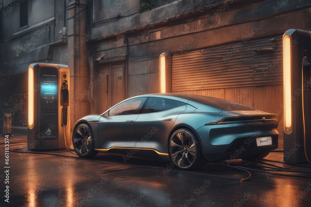 3d rendered illustration of brand new electric car. high quality 3 k render 3d rendered illustration of brand new electric car. high quality 3 k render 3d illustration of a futuristic electric vehicle