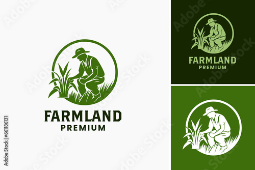 The "Farmland Premium Logo Design" is a high-quality logo design specifically crafted for businesses in the agricultural industry