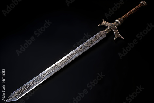 Two handed fantasy German sword concept photo