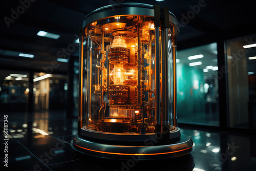 A state-of-the-art quantum computer, unlocking unprecedented computational power for solving complex problems. Generative Ai.