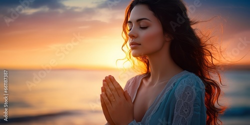 A Woman Looks Upon the Ocean, Finding Spiritual Connection and Serenity in the Tranquil Horizon