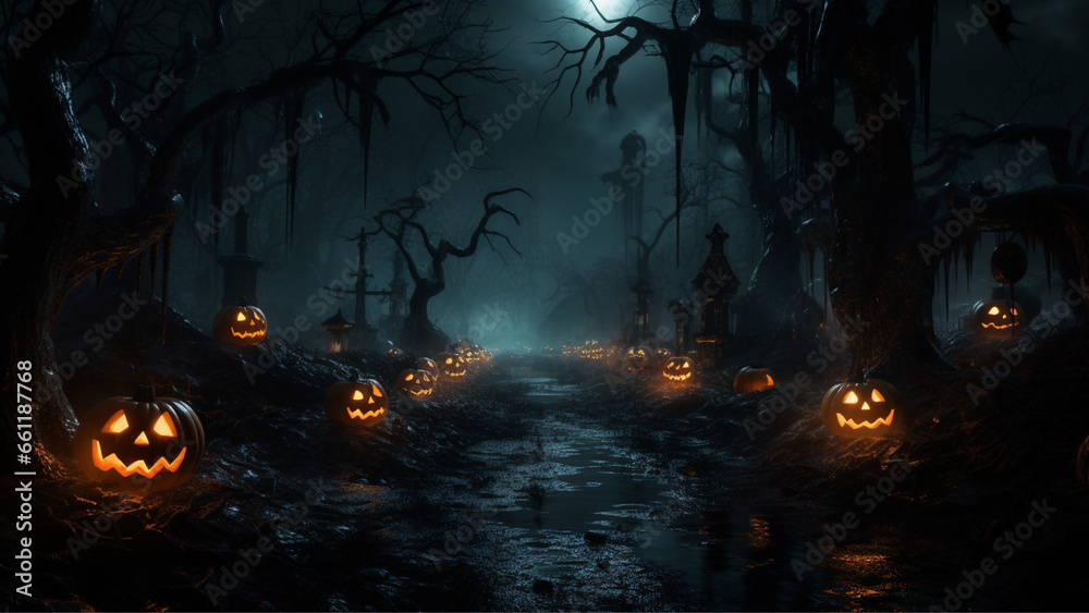 Haunted Forest of Malevolent Spirits: A Realistic Halloween Night | SCARY night | Scary forest