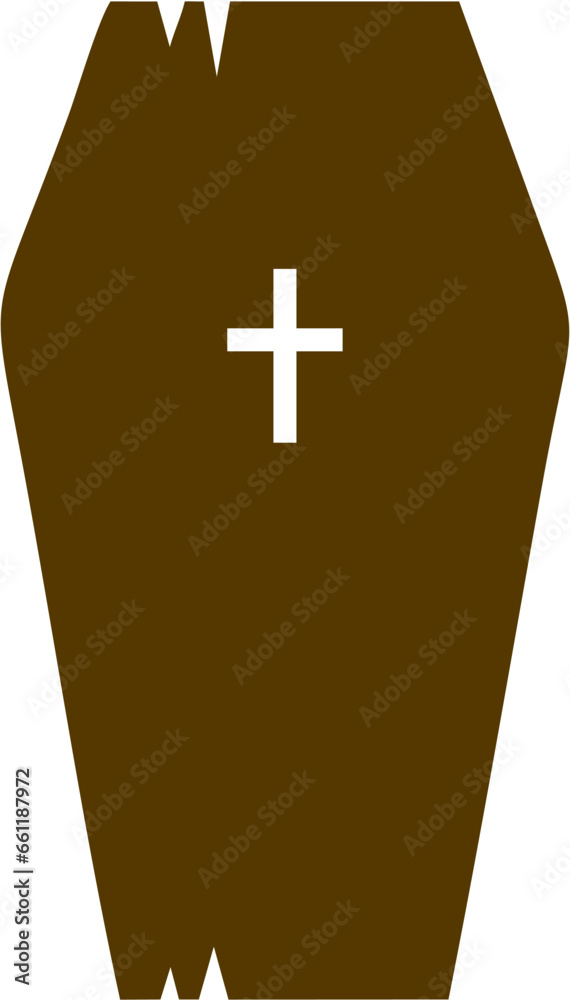 Fototapeta premium Halloween Scary Coffin Vector