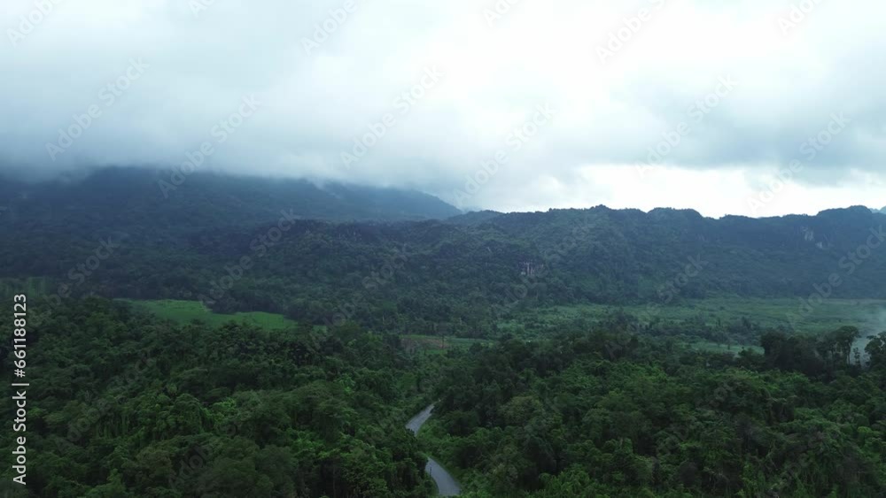 landscape Aerial View Drone in Laos landscape Aerial View Drone in Laos