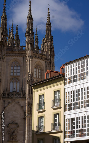 Street view of Burgos Cathedral photo
