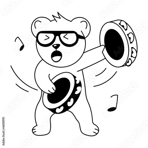 Playing Tambourine