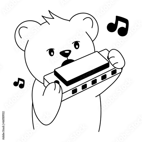 Playing Harmonica 
