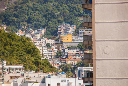 Tabajara favela seen from the Botafogo neighborhood in Rio de Janeiro. photo