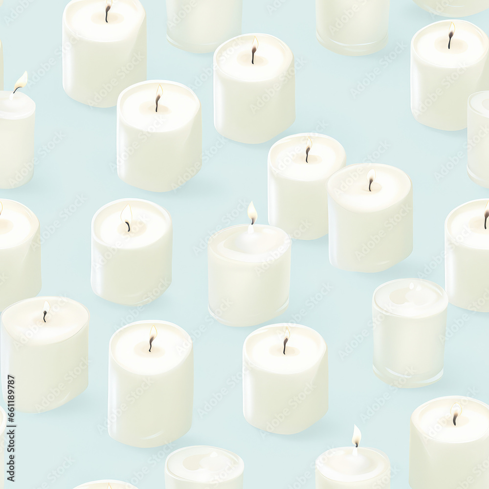Candles cartoon repeat pattern Candles cartoon repeat pattern