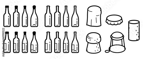 BOUTEILLE EN VERRE ET BOUCHON