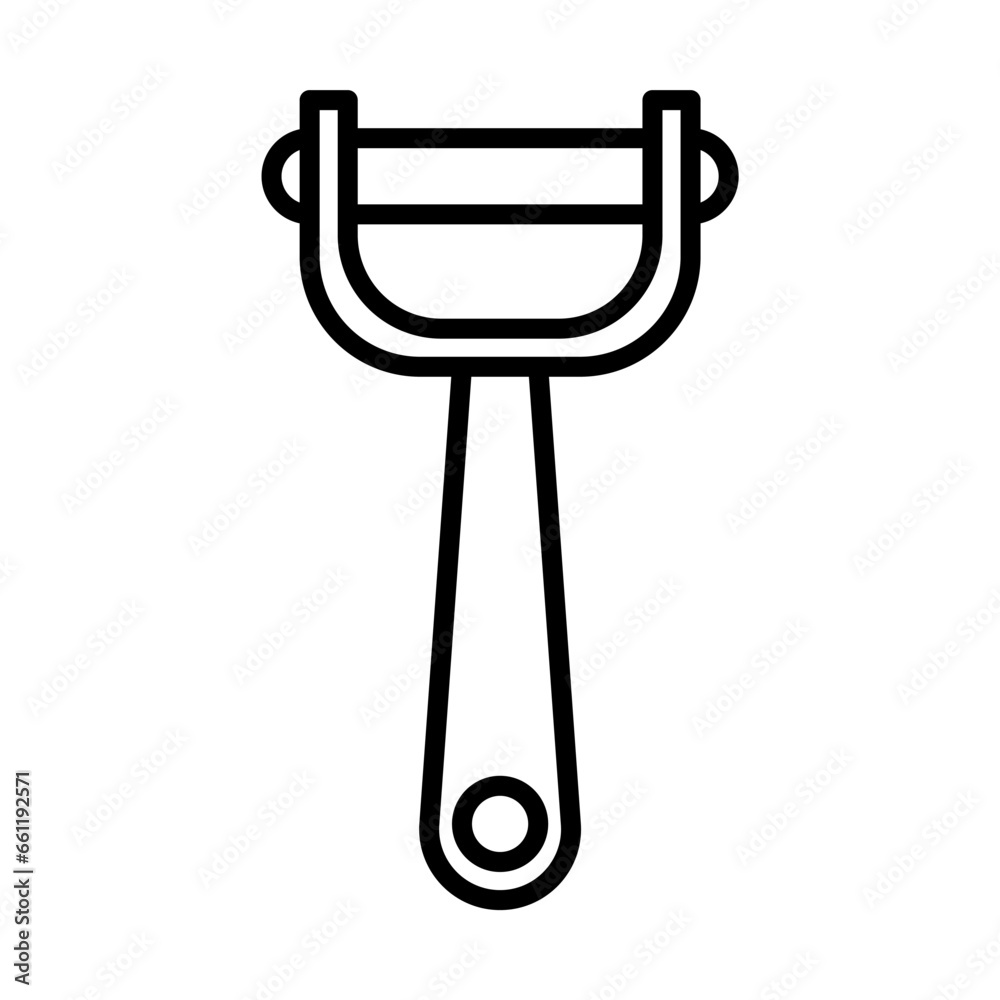 peeler kitchen utensil icon in line peeler kitchen utensil icon in line