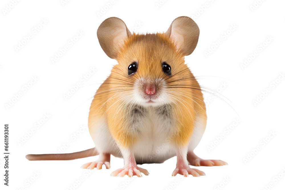 Transparent photo of mouse - front view