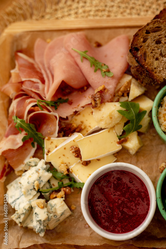 sandwich with salami and cheese