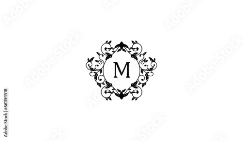 Luxurious black logo M template