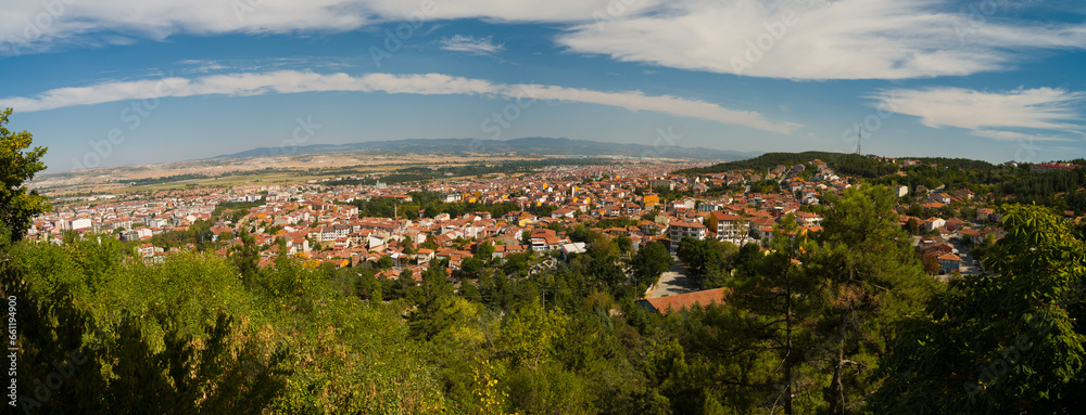 Panoramic view of Kütahya. Turkey 