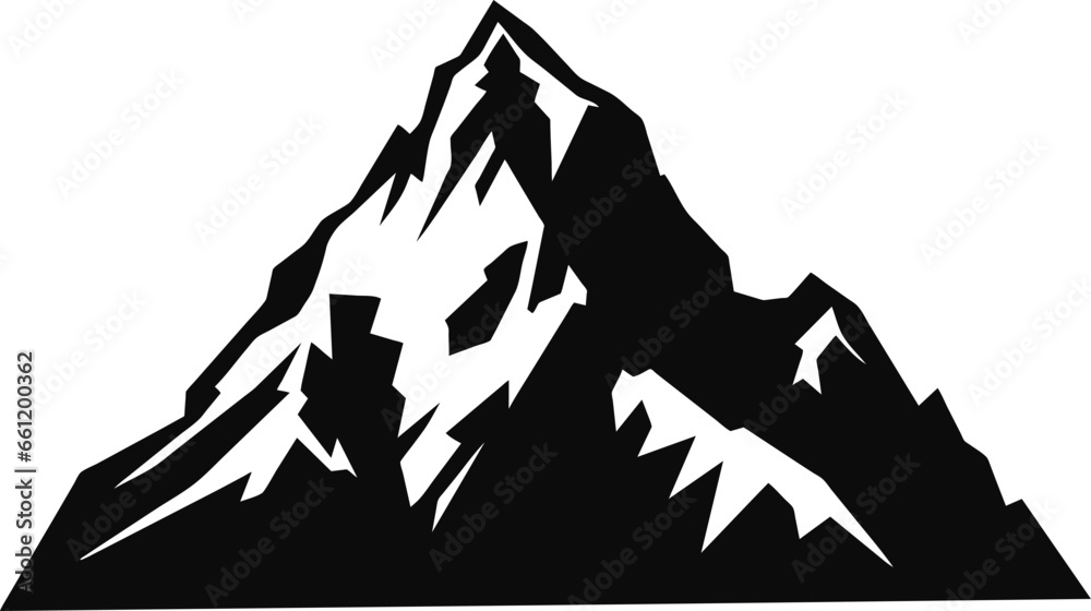 Mountain Minimalist and Simple Silhouette - Vector illustration