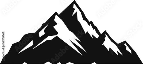 Mountain Minimalist and Simple Silhouette - Vector illustration