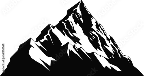 Mountain Minimalist and Simple Silhouette - Vector illustration