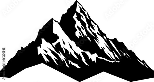Mountain Minimalist and Simple Silhouette - Vector illustration