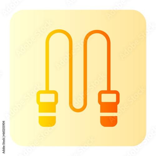 jumping rope gradient icon