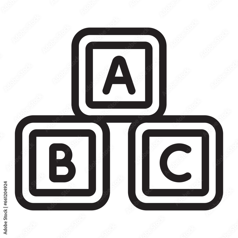 blocks line icon blocks line icon