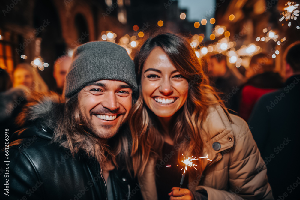 Happy couple or best friends having fun, spending time together, laughing, celebrating Christmas. Friendship, travel and winter holiday concept. Happy couple or best friends having fun, spending time together, laughing, celebrating Christmas. Friendship, travel and winter holiday concept.