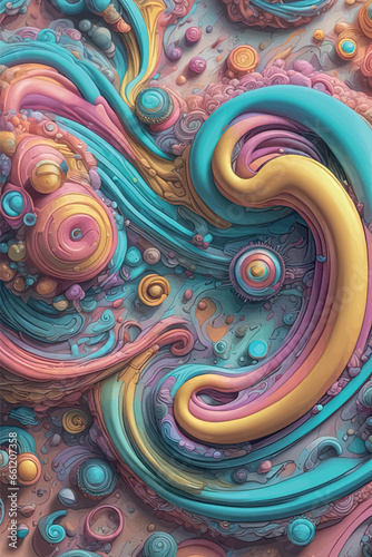 colorful liquid abstract background with swirled waves. 3d illustration colorful liquid abstract background with swirly waves. 3d illustration 3d illustration of abstract fractal with creative design