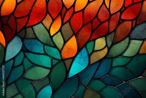 seamless pattern with  stained glass tiles