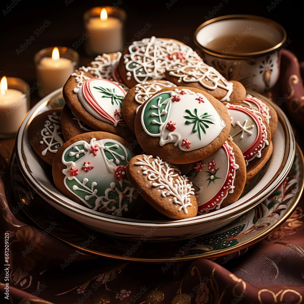 Christmas cookies on a plate