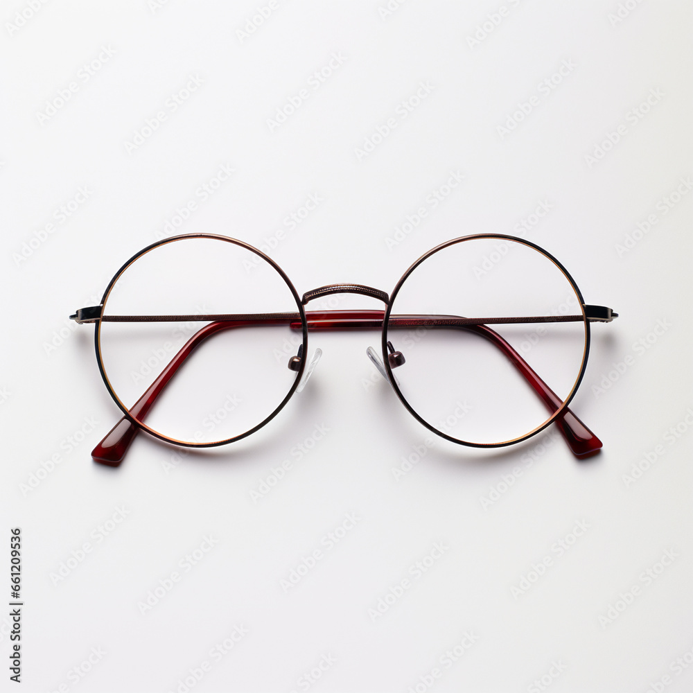 A Glasses on a white background, AI Generative. A Glasses on a white background, AI Generative.