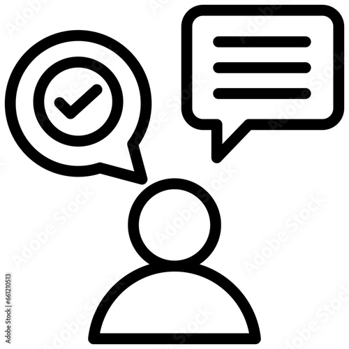 Communicative Competence Outline Icon