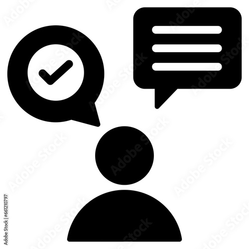 Communicative Competence Glyph Icon