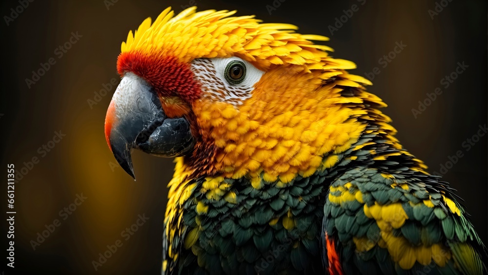 Obraz premium Bright Eyes: Close-up of a colorful parrot