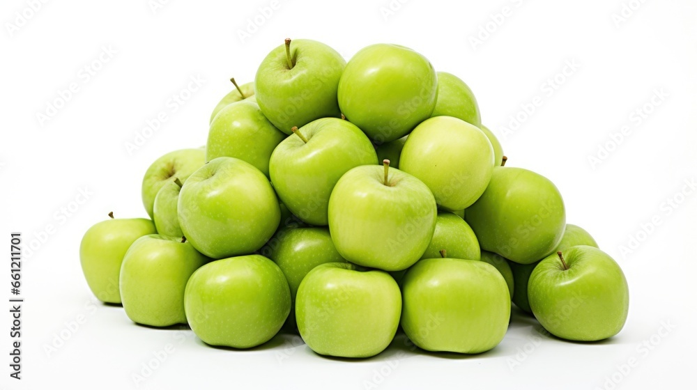 A pile of green apples sitting on top of each other A pile of green apples sitting on top of each other