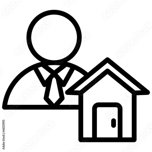Property Agent Outline Icon