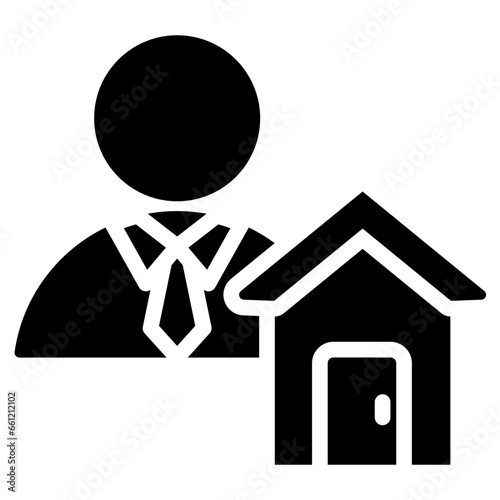 Property Agent Glyph Icon