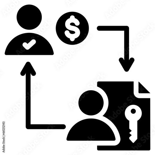 Buyer Transaction Glyph Icon