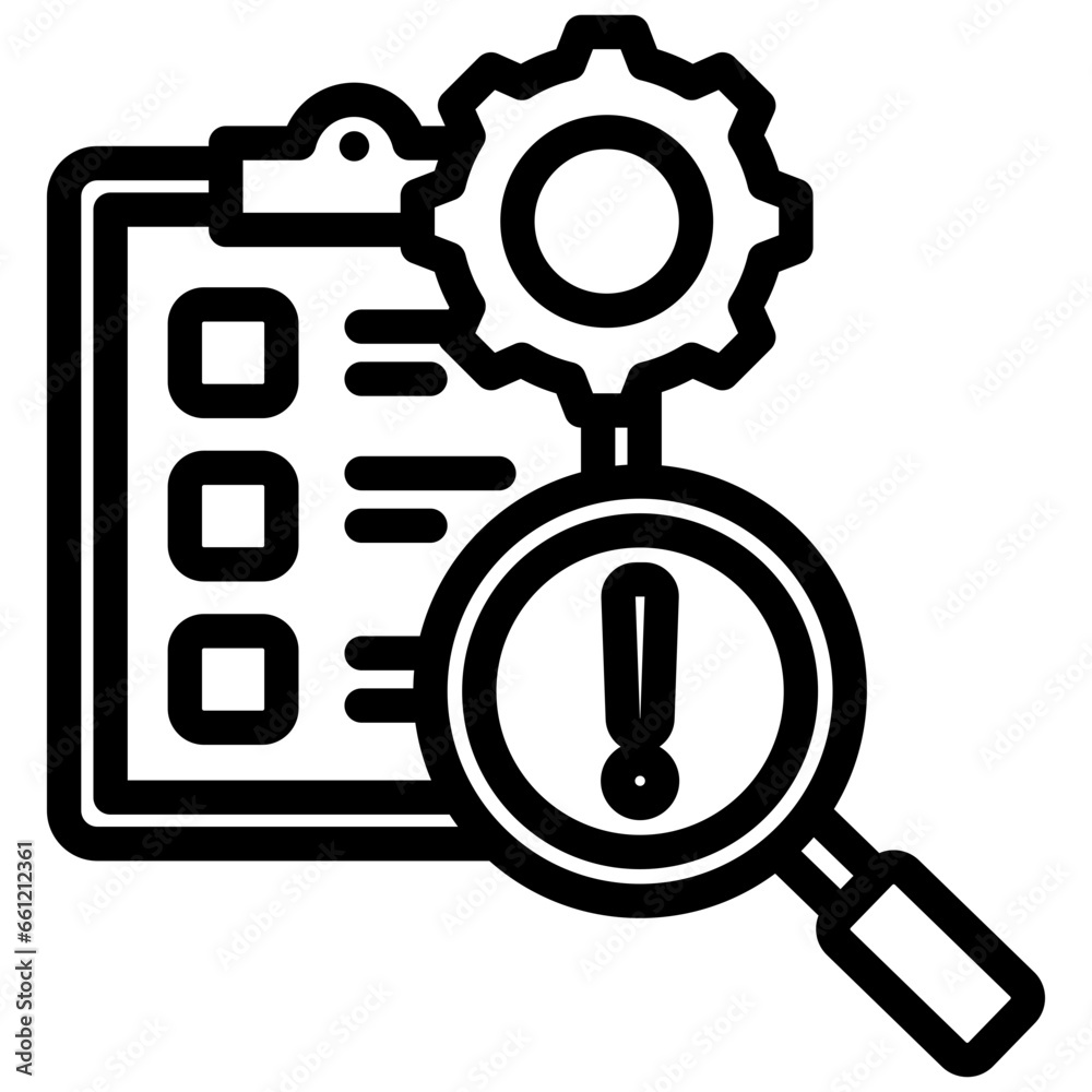 Job Hazard Analysis Outline Icon Job Hazard Analysis Outline Icon