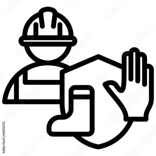 Personal Protective Equipment Outline Icon