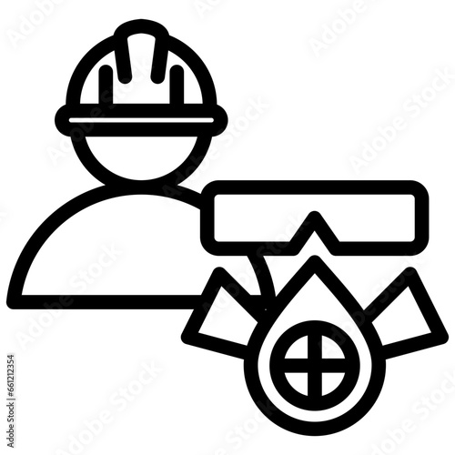 Respiratory Protection Outline Icon