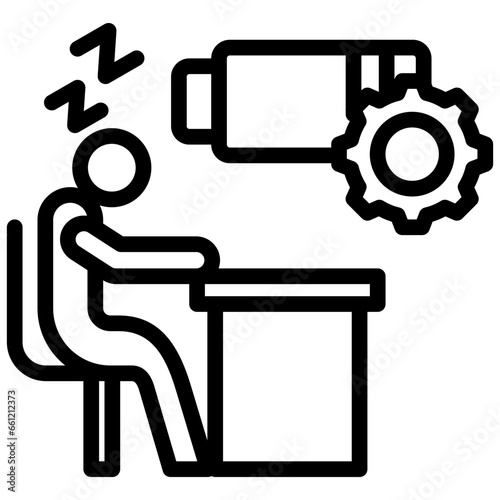 Fatigue Management Outline Icon